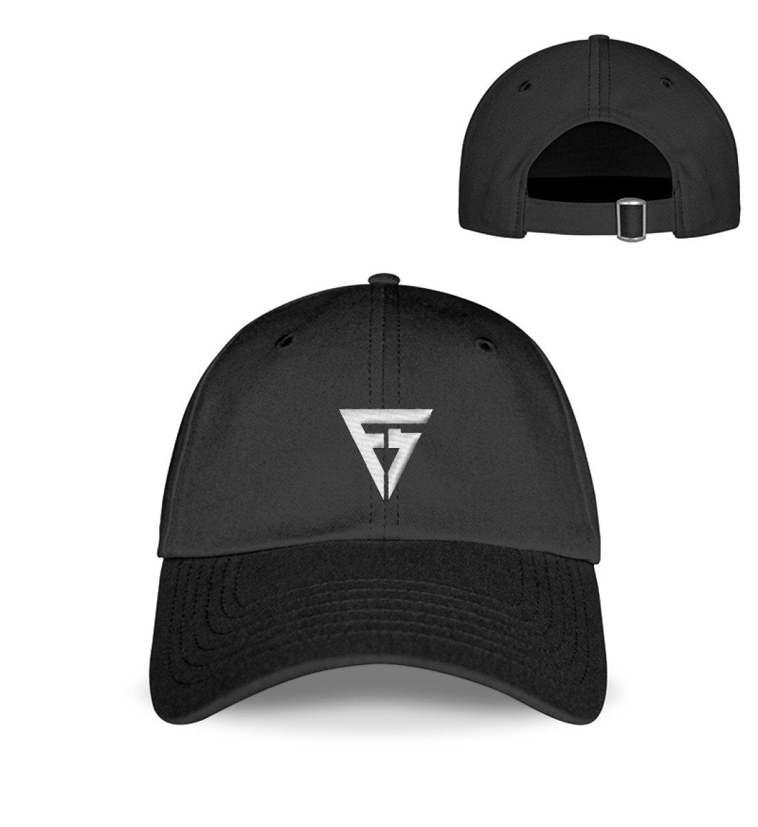 Schwarze Basecap mit Logo
